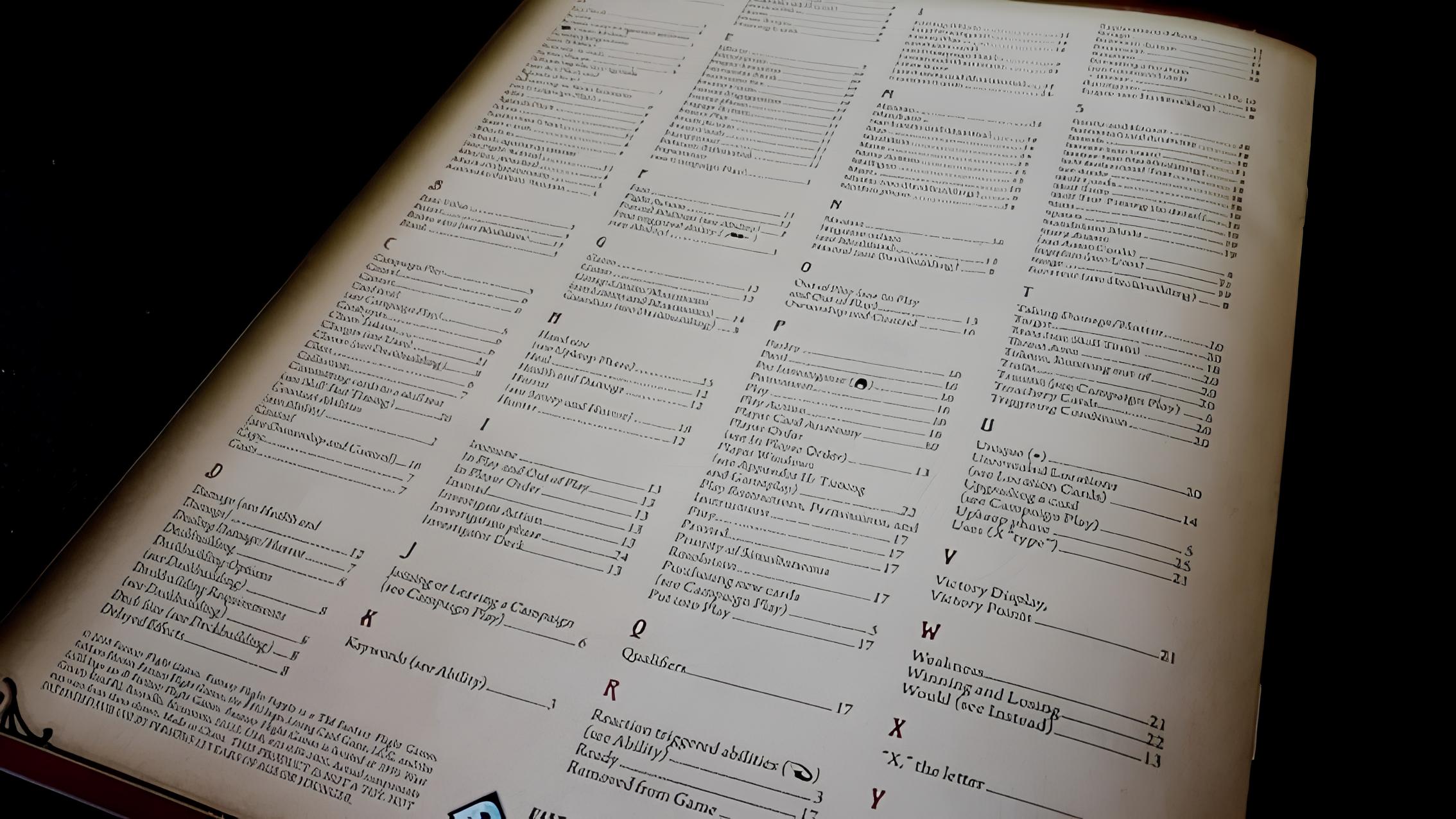 Fig. 2: Reference manual of Arkham Horror: The Card Game** (French and Newman 2016). Source: Photo taken by the authors. **